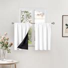 Cortinas Blackout BGment White 100% Blackout 90x60cm 2 painéis