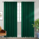 Cortinas blackout BGment Wide Christmas Emerald 84 polegadas bolso com haste e aba traseira, cortinas de escurecimento de ambiente com isolamento térmico para sala de estar, 70 x 84 polegadas, esmeralda, 2 painéis de janela