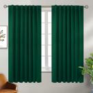 Cortinas blackout BGment Wide Christmas Emerald de 63 polegadas bolso com haste e aba traseira, cortinas de escurecimento de ambiente com isolamento térmico para sala de estar, 70 x 63 polegadas, esmeralda, 2 painéis de janela