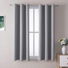 Cortinas Blackout ChrisDowa Grommet com isolamento térmico cinza claro