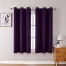Cortinas Blackout ChrisDowa Grommet com isolamento térmico roxo
