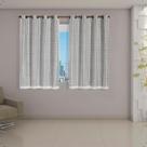 Cortinas Blackout Com Tecido Voil Xadrez Cores 2,00m x 1,40m Veda Luz 100%