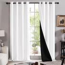 Cortinas Blackout Deconovo com isolamento térmico branco 132x241cm