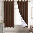 Cortinas Blackout Diraysid Chocolate Brown Linen 132x183cm