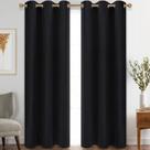Cortinas Blackout Diraysid com isolamento térmico 107x213cm pretas