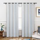 Cortinas Blackout DriftAway Farmhouse Linen Blend 214 cm, azul marinho