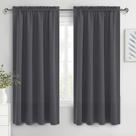 Cortinas Blackout DWCN 160x160cm Poliéster Cinza Escuro 2 Painéis