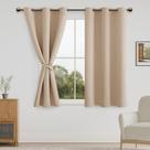 Cortinas Blackout DWCN Bege 38x54cm - Conjunto com 2 Peças para Quarto