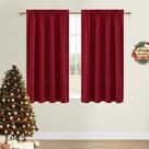 Cortinas Blackout DWCN Christmas Red W107cm x L137cm 2 painéis