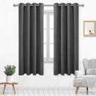 Cortinas Blackout DWCN Cinza Escuro 132x160cm - Conjunto com 2 Peças