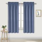 Cortinas Blackout DWCN com isolamento térmico azul empoeirado 107x160cm