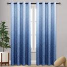Cortinas Blackout DWCN Ombre Damask Pattern 132x213cm Navy