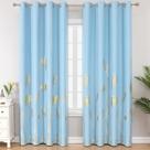 Cortinas Blackout Estelar Textiler Azul Cielo con Diseño de Palmeras 2.4 m