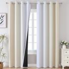 Cortinas Blackout Estelar Textiler bege/branco acinzentado 132x213cm