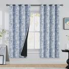 Cortinas Blackout FMFUNCTEX Floral Blue 160x160cm 2 painéis Cortinas Blackout FMFUNCTEX Floral Blue 160x160cm 2 painéis