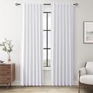 Cortinas Blackout Guken White Linen 213 cm, 2 painéis, 7 pés