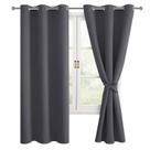 Cortinas Blackout Hiasan com isolamento térmico 107x160cm cinza escuro