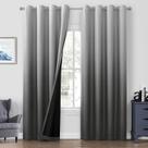 Cortinas Blackout HOMEIDEAS Cinza 100% Ombre 132x213cm 2 painéis