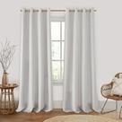 Cortinas Blackout HOMEIDEAS Ivory Linen 240x245cm 2 painéis