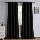 Cortinas Blackout IGEMAEVE Black 274 cm de comprimento, conjunto de 2 painéis
