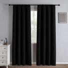 Cortinas Blackout IGEMAEVE, preto, 213 cm de comprimento, conjunto de 2 painéis