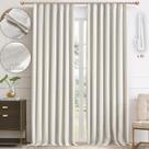 Cortinas Blackout IVAPUPU, linho espesso natural, 260x260cm, 2 painéis