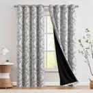 Cortinas Blackout jinchan Blue Damask Medallion 229x229 cm 2 Paneles