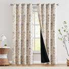 Cortinas Blackout Jinchan Golden Foil Damask 214 cm, quarto Cortinas Blackout Jinchan Golden Foil Damask 214 cm, quarto