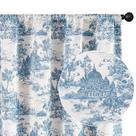 Cortinas Blackout Jinchan Toile de Jouy Castle 100x213cm azuis