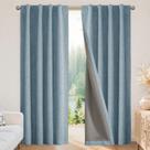 Cortinas Blackout Joydeco 100% bloqueadoras de luz azul celeste 42x213cm