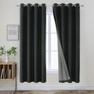 Cortinas Blackout Joydeco, 183 cm de comprimento, 2 painéis Burg, 100% Black Out