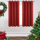 Cortinas Blackout Joydeco Aislantes Térmicas 160x160 cm Rojo Cortinas Blackout Joydeco Aislantes Térmicas 160x160 cm Rojo