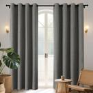 Cortinas Blackout Joydeco Burg 100% Black Out Texturizadas Cinza