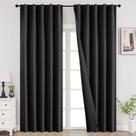 Cortinas Blackout Joydeco com isolamento térmico 180x183cm pretas