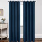 Cortinas Blackout Joydeco com isolamento térmico 275 cm, 2 painéis, azul marinho Cortinas Blackout Joydeco com isolamento térmico 275 cm, 2 painéis, azul marinho