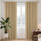 Cortinas Blackout Joydeco White com 244 cm de comprimento para quarto