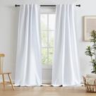 Cortinas Blackout KEQIAOSUOCAI brancas 305 cm 2 painéis 100% Blackout