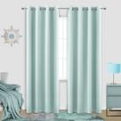Cortinas Blackout KOUFALL Aqua para decoração de quartos de praia de 84 polegadas