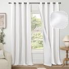 Cortinas Blackout Lajode 100% Blackout Linen 213x132cm 2 painéis