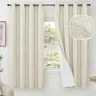 Cortinas Blackout Lajode 100% linho 160x160cm 2 painéis de bronze