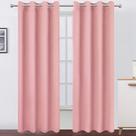 Cortinas Blackout LEMOMO Pink Thermal 132x241cm Conjunto de 2