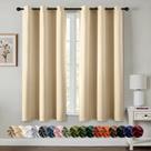 Cortinas Blackout MIULEE Cream Beige 160x160cm 2 painéis
