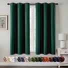 Cortinas Blackout MIULEE Hunter Green 40x160cm 2 painéis