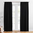 Cortinas Blackout PONY DANCE (107x229cm) - Conjunto Térmico Preto (2 Unidades)