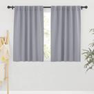 Cortinas Blackout RYB HOME para quarto 42x45 cm, cinza prateado, 2 unidades