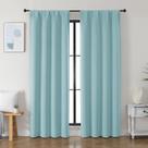 Cortinas Blackout Simplebrand Ava Aqua 213 cm de comprimento 2 painéis