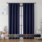 Cortinas Blackout Simplebrand Ava Navy Blue 183x102cm 2 painéis