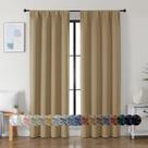 Cortinas Blackout Simplebrand Ava Taupe 213 cm de comprimento 2 painéis Cortinas Blackout Simplebrand Ava Taupe 213 cm de comprimento 2 painéis