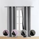 Cortinas Blackout TMLTCOR 100% cinza 213x97cm para quarto