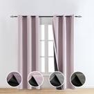 Cortinas Blackout TMLTCOR 100% rosa 213 cm x 213 cm para quarto